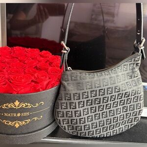 Fendi Zucchino Oyster bag black